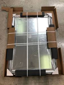 lot 1056 image: Amanti Art Parlor 42-Inch x 30-Inch Framed Bathroom Vanity Mirror in NickelSilver