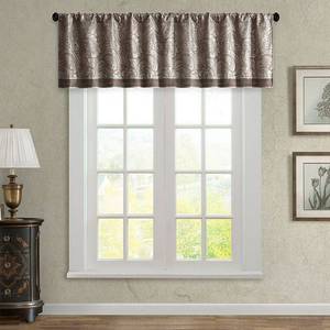 lot 1071 image: Madison Park Aubrey Paisley 50 x 18 Faux Silk Valance- (SET OF 2)
