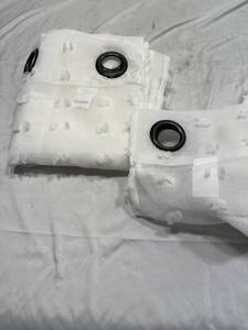 lot 1072 image: Nanshing Payton Window Curtain Panels Set of Two with Grommet, White (2 PANELS)