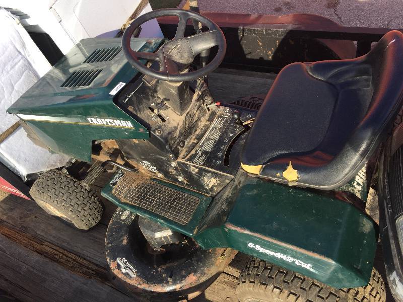 lot 7248 image: Craftsman 14.5 hp electric start 6 speed 42 lawn tractormodel
