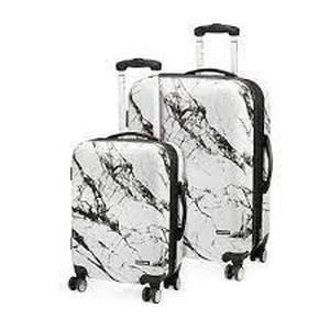 lot 1743 image: Geoffrey Beene 2-Piece Marble Hardside Luggage Set
