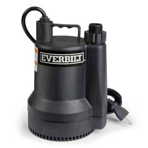 lot 1587 image: Everbilt 16 HP Plastic Submersible Utility Pump