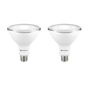lot 1592 image: EcoSmart 90-Watt Equivalent PAR38 Dimmable Energy Star Flood LED Light Bulb Bright White (2-Pack)