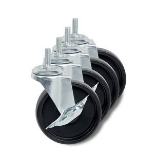 lot 1596 image: Honey Can Do Set of 4 Shelving Unit Wheels