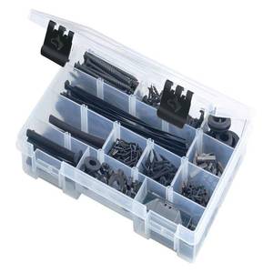 lot 1601 image: Small Parts Organizers Husky Tool Storage Bins 11 in. Parts Bin Organizer Clear 83052N13
