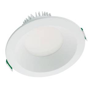 lot 1661 image: Halo LCR8 8 in. Soft White Selectable CCT Integrated LED Recessed Light With Round Surface Mount White Trim Retrofit Module
