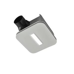 lot 1672 image: Broan-NuTone Roomside Series DC 110 CFM Ceiling Bathroom Exhaust Fan with LED Light CleanCover and Humidity Sensing, ENERGY STAR, White