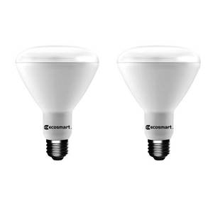 lot 1675 image: EcoSmart 75-Watt Equivalent BR30 Dimmable ENERGY STAR LED Light Bulb Soft White (2-Pack)