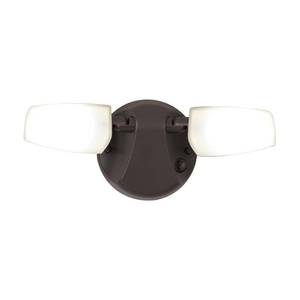 lot 1681 image: Cooper Lighting 5175450 1000 Lumens Outdoor Integrated LED Dusk to Dawn Floodlight with Selectable Color Temperature - Bronze
