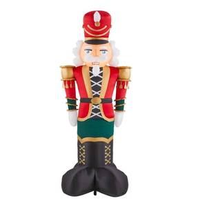 lot 1700 image: Home Accents Holiday 8 ft. Inflatable Giant-Sized Nutcracker