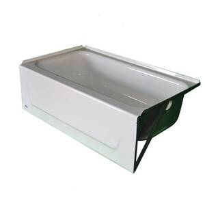 lot 1735 image: Bootz Industries Honolulu 46.5 in. Right Drain Rectangular Alcove Soaking Bathtub in White