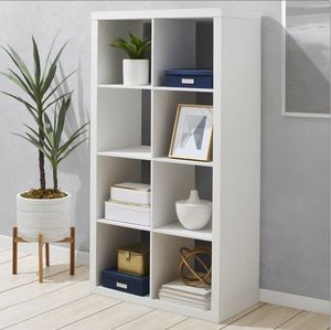 lot 1736 image: Hometrends 8 Cube Organizer White 56 Inches