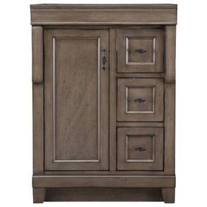 lot 1751 image: Home Decorators Collection Naples 24 in. W x 21 58 in. D Bath Vanity Cabinet Only in Distressed Grey