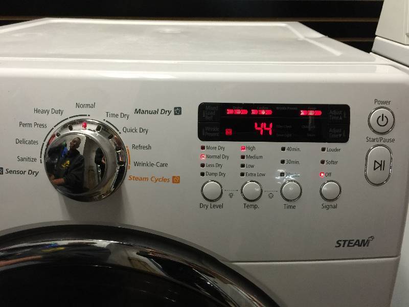 lot 444 image: Samsung 7.3-cu ft Stackable ELECTRIC Dryer with Steam Cycles