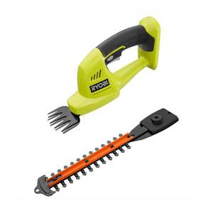 lot 2870 image: RYOBI ONE 18-Volt Lithium-Ion Cordless Grass Shear and Shrubber Trimmer - Battery and Charger Not Included