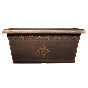 lot 2927 image: Box of Medley 20 in. x 10 in. Warm Copper Plastic Window Box, Warm Copper finish