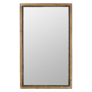 lot 4556 image: Marlon Rustic Wood Wall Mirror