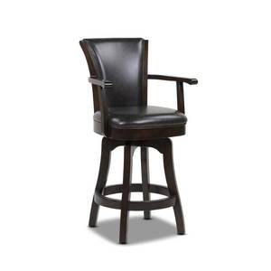 lot 4617 image: The Gray Barn Primrose Farmhouse Swivel Stool with Armrests- Retail$377.49
