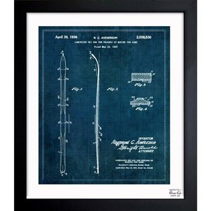 lot 4621 image: Oliver Gal Laminated Ski 1936 Framed Blueprint Art