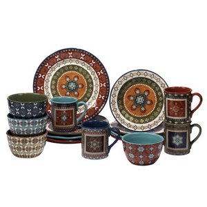 lot 4627 image: Certified International Monterrey 16 -Piece Dinnerware Set- Retail$118.99