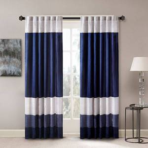 lot 4637 image: Madison Park Infinity Polyoni Pintuck Single Window Curtain Panel Pair (2), 82-inch