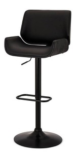 lot 4640 image: Glitzhome Mid-century Modern Height-adjustable Swivel Bar Stool (1)- Retail$289.99