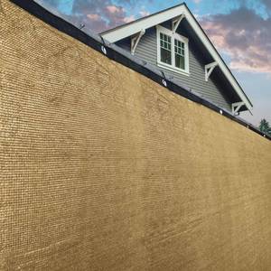 lot 4680 image: ALEKO Privacy Mesh Fabric Screen Fence with Grommets - 4 x 50 Feet - Beige