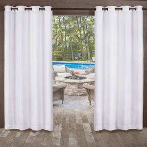 lot 4684 image: Exclusive Home Miami IndoorOutdoor Textured Grommet Top Curtain Panel Pair