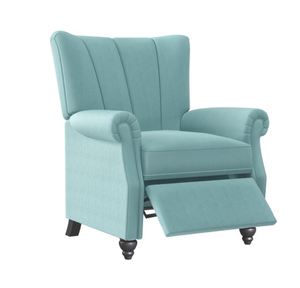 lot 4552 image: Copper Grove Ciera Channel Tufted Push-back Recliner- Retail$436.49