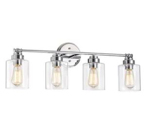 lot 4650 image: 4-light Bath Vanity Light- Retail$197.49