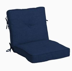 lot 4642 image: Arden Selections Plush Blowfill Sapphire Blue Leala Patio Chair Cushion&nbsp