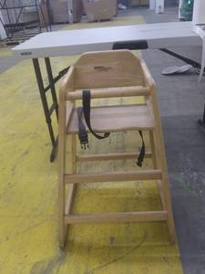 lot 4824 image: Used Wooden High Chair