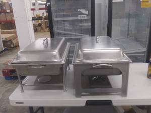 lot 4862 image: 2 Stainless Steel Chafing Dishes