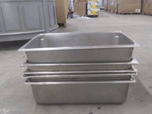 lot 7050 image: 6 6 Stainless Steel Full Pans