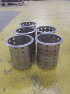lot 7058 image: 6 Stainless Steel Silverware Cylinders