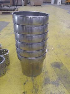 lot 7059 image: 6 Stainless Steel Large Bain Marie