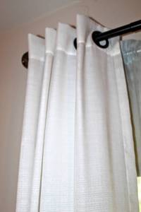 lot 5209 image: (6) Panels - White Curtains with Grommets