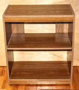 lot 5224 image: Faux Wood Bookshelf  TV Stand - 28T x 15 D x 25 W
