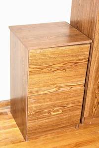 lot 5232 image: Faux Wood (2) Drawer Filing Cabinet