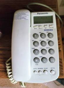 lot 5254 image: Panasonic KX-TSC7W Corded Phone with Caller ID Telephone
