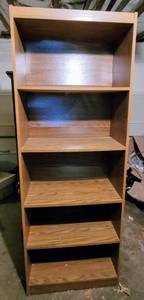 lot 5256 image: 71 Tall Bookshelf - Faux Wood