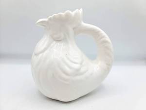 lot 5340 image: Jay Willfred Andrea Sadak White Figural Rooster Pitcher, Fitz & Lloyd  more