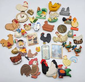 lot 5384 image: Huge Lot of Magnets - Chickens, Roosters & More