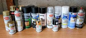 lot 5407 image: Box FULL of a Variety of Spray Paints