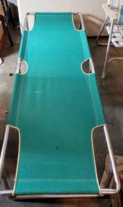 lot 5375 image: Camping Cot and Folding Chair