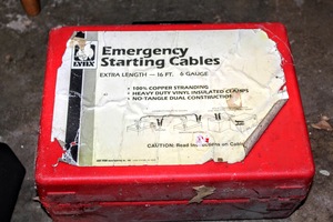 lot 5331 image: Emergency Starter Cables in Hard Case and Black and Decker Car Vac