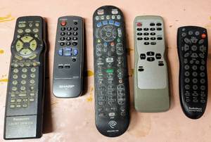 lot 5448 image: Variety of Remote Controls - 5 piece lot