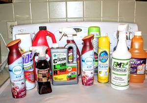 lot 5302 image: Assorted Home Cleaners, Chemicals, CLR, Wet Jet, 409 and MORE