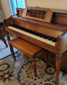 lot 5198 image: KRANICH & BACH Pianos Since 1864 Upright Piano with Bench