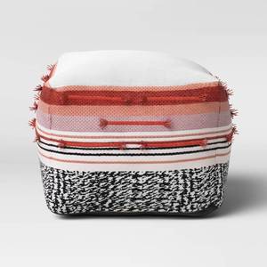 lot 27212 image: Outdoor Pouf RedBlackWhite - Opalhouse